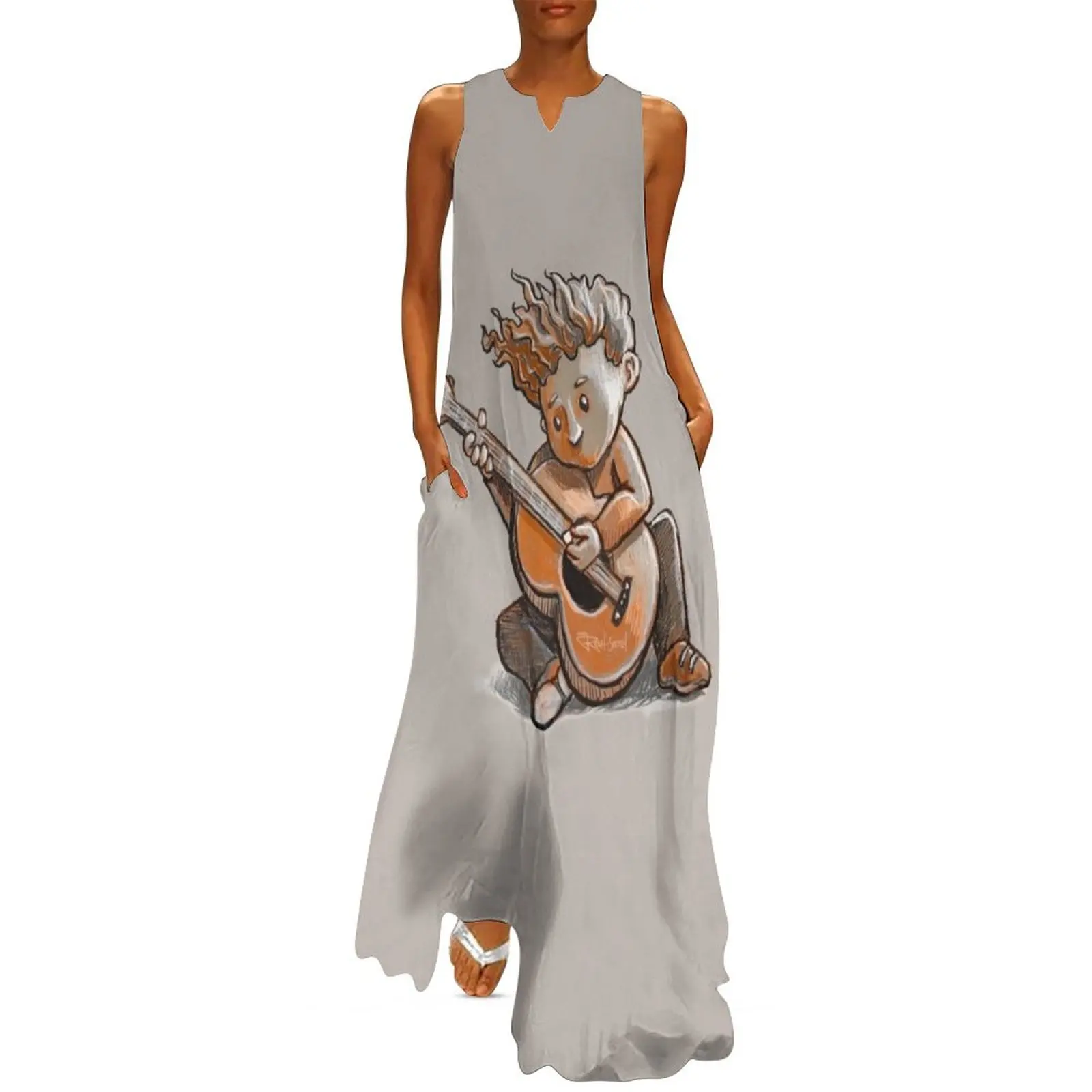 Длинное платье Little Strummer Boy женское праздничное вечернее летняя одежда для женщин