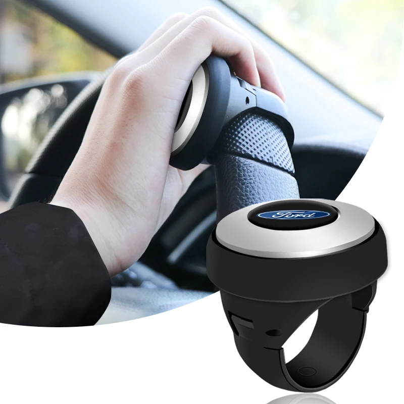 

Turn Steering Wheel Booster Spinner Knob 360 Degree Rotation Power Handle Shaped for Ford Focus MK3 Kuga Explorer Mondeo Mustang