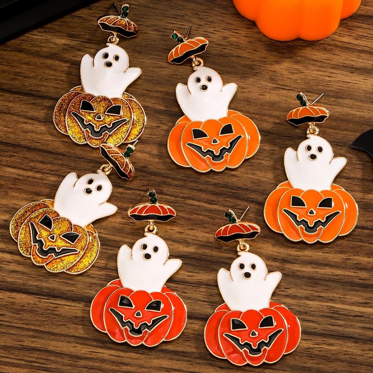 Эмалированная Тыква Vedawas милые женские аксессуары для празднования Хэллоуина