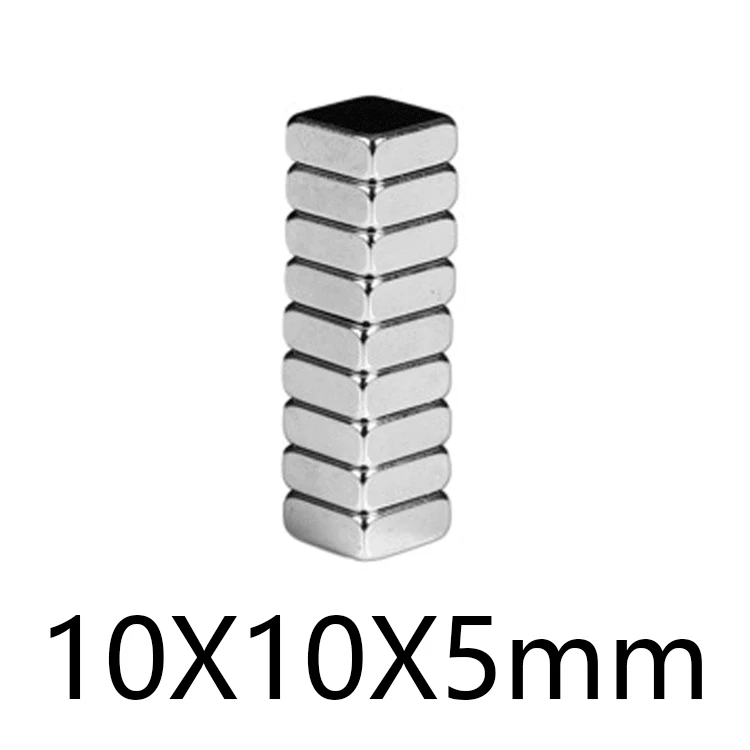 

5/10/20/50/100PCS 10x10x5 mm Square Rare Earth Neodymium Magnet 10*10*5 Block Powerful Strong Magnetic Magnets Sheet 10x10x5mm