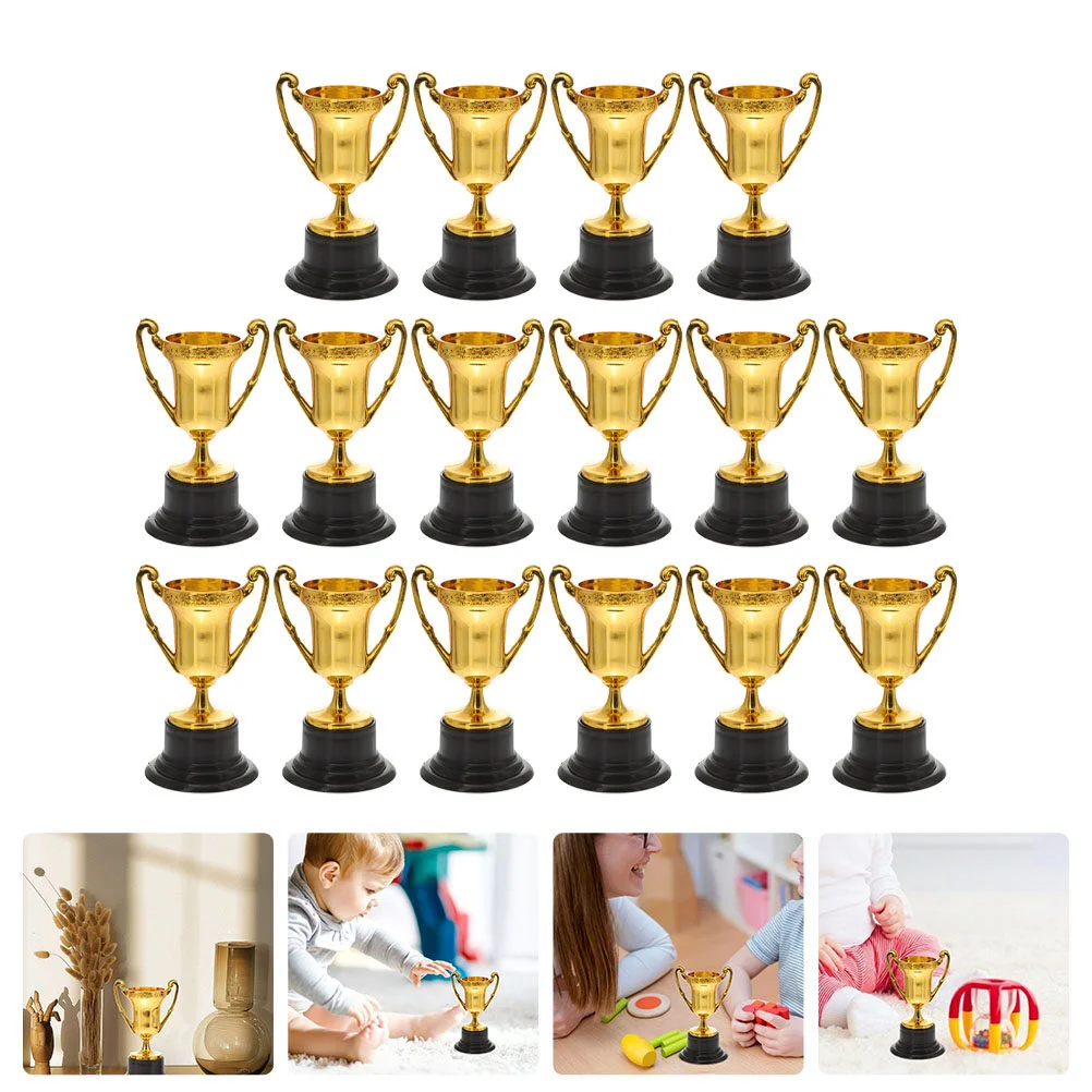 

Small Trophies for Kids 16, Golden Trophy Cup Competition Cups Prizes Baseball Trophy Soccer Trophy Trophy with Base for Kids