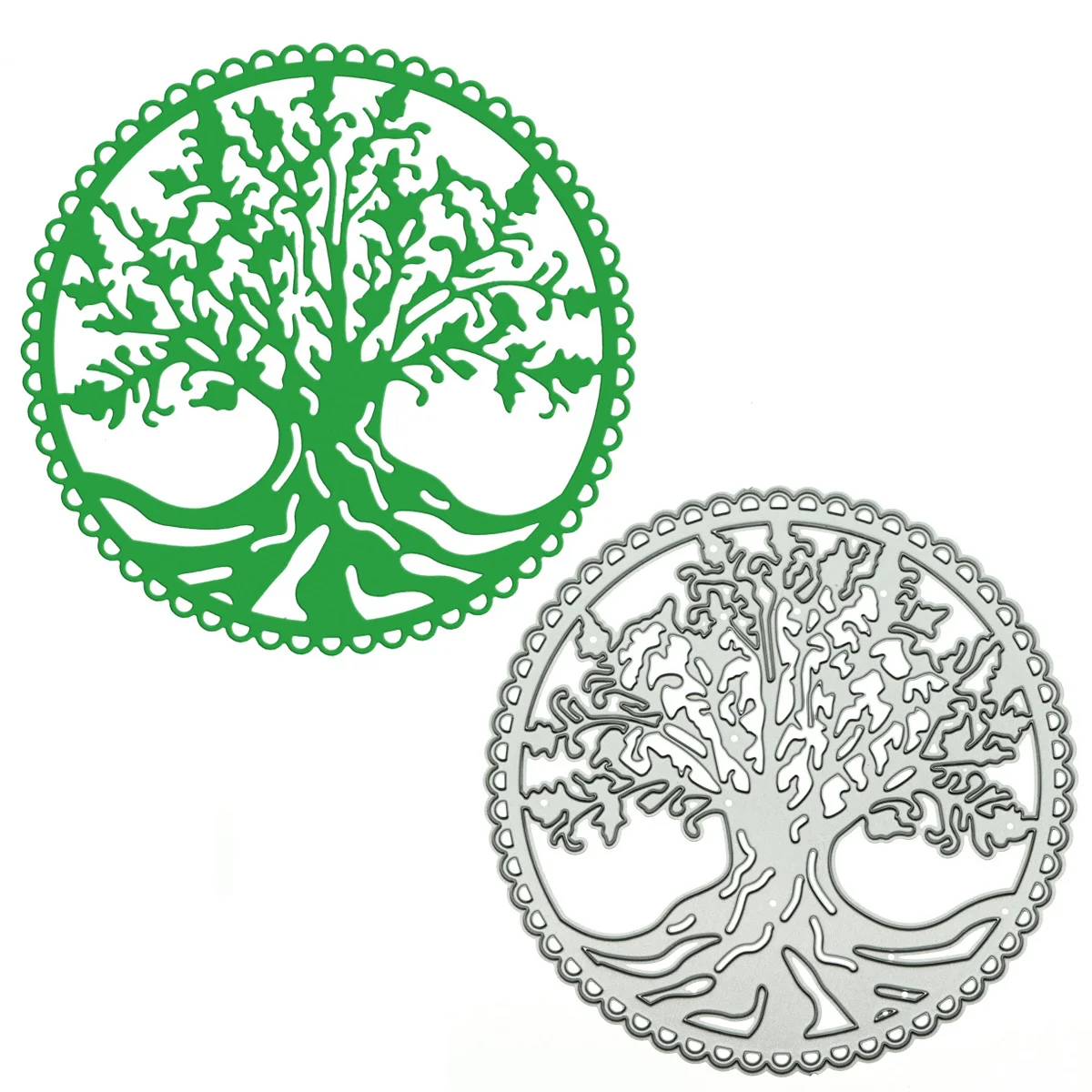 

Metal Cutting Die Flourish Tree In Circle Frame Card Making Papercraft Scrapbooking Clipart Craft Decorating Punch Knife Stencil