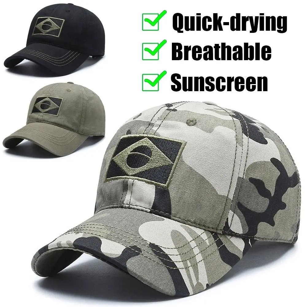 

Outdoor Sports Adjustable Men Women Breathable Sunscreen Hats Brazil Flag Baseball Caps Baseball Hats Golf Fishing Cap