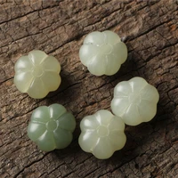 natural hetian jade handcarved pumpkin beads diy 100 real jade bracelets necklace jade accessories septa scattered beads