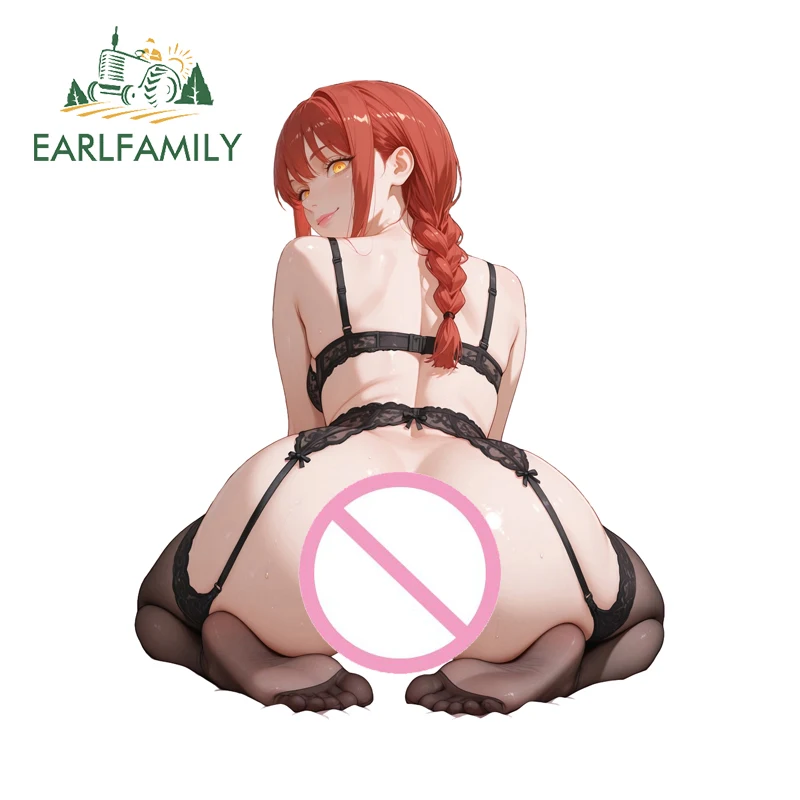 EARLFAMILY Makima бикини приклад автомобильные наклейки хентай аниме устойчивые к царапинам граффити наклейка на бампер на лобовое стекло Waifu аксессуары для девочек