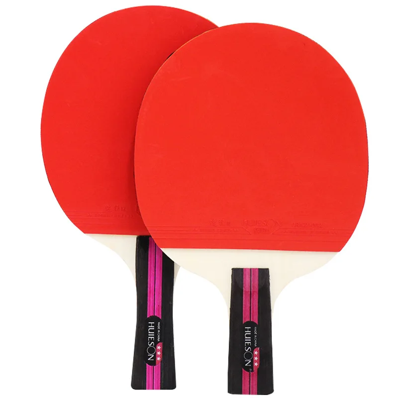 

KOKUTAKU 3Stars 1PC Table Tennis Racket Pimples In Rubber Ping Pong Paddle Double Face Sponge With A Carry Bag And 3 Balls