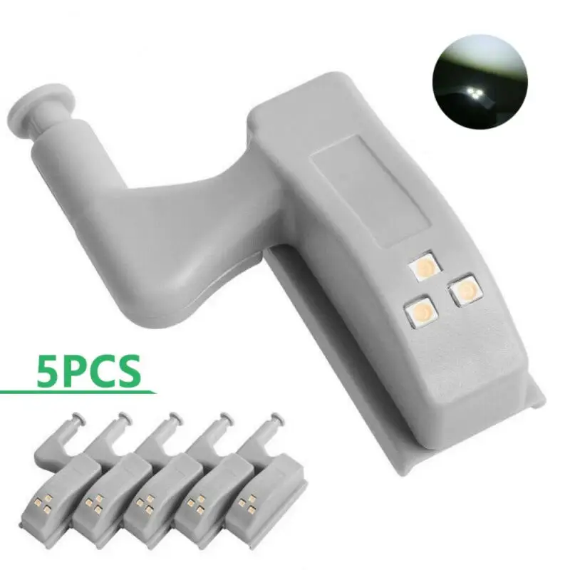 

5/10PCS Cabinet Hinge LED Sensor Light For Wardrobe Cupboard Kitchen Door Closet Bedroom Kitchen Closet Night Lamp Indoor Light