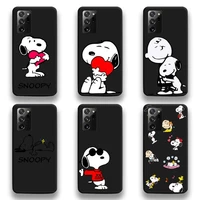 cute cartoon dog snoopy phone case for samsung galaxy note20 ultra 7 8 9 10 plus lite m51 m21 m31s j8 2018 prime