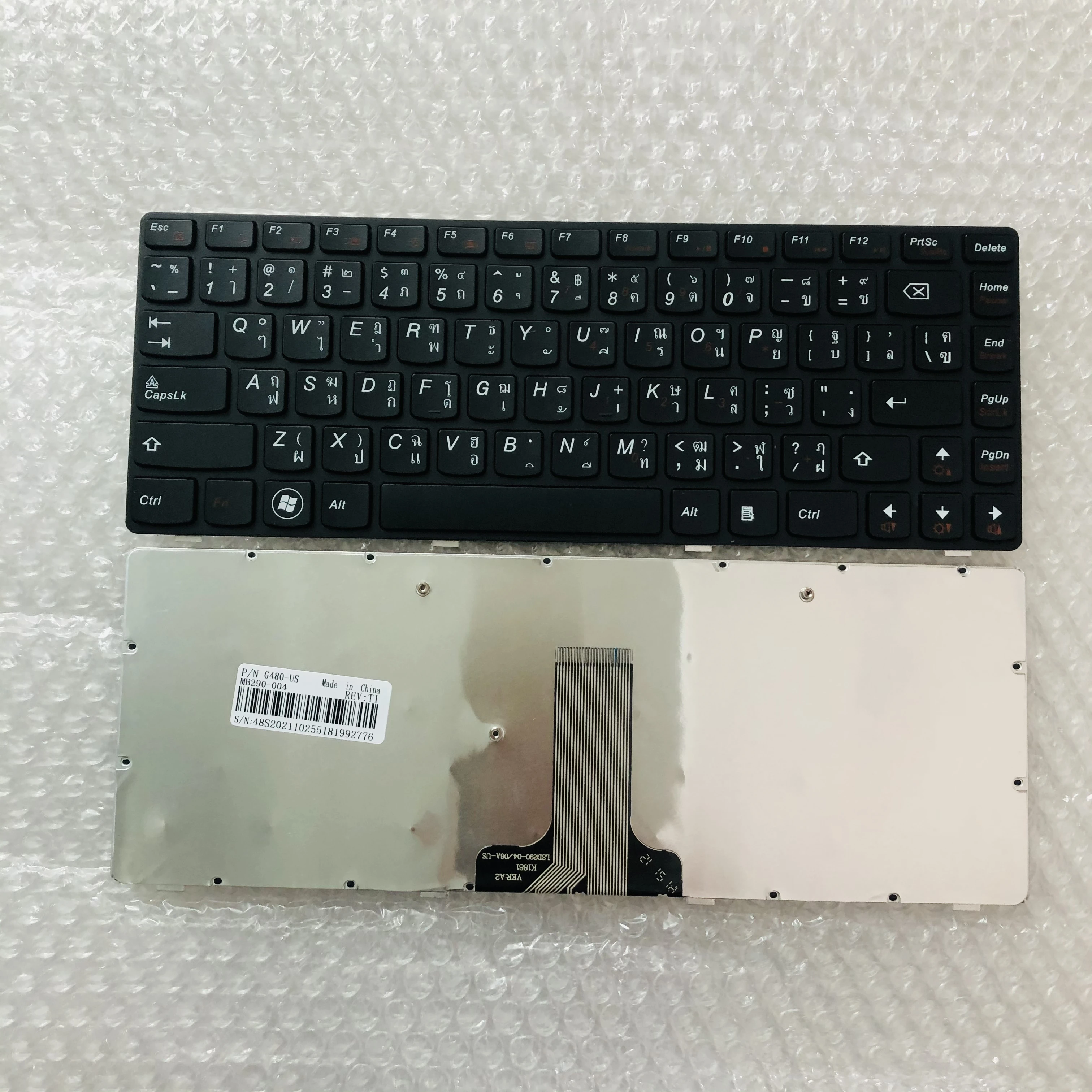 

XIN для Lenovo IdeaPad B480 G480 G480A G485 Z480 Z485 Клавиатура для ноутбука черная с белой печатью TI