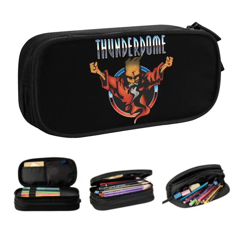 

Music Festival Thunderdome Pencil Cases for Boys Gilrs Large Capacity Hardcore Gabber Pen Bag Box School Accessories