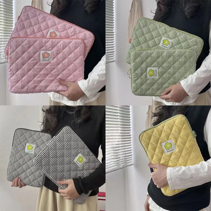 

Cute Laptop Sleeve Case Bag 11 13 14 Inch Square Flower Laptop Tablet Pouch for Macbook Air IPad Pro 9.7 10.2 10.5 12.9Inch ASUS