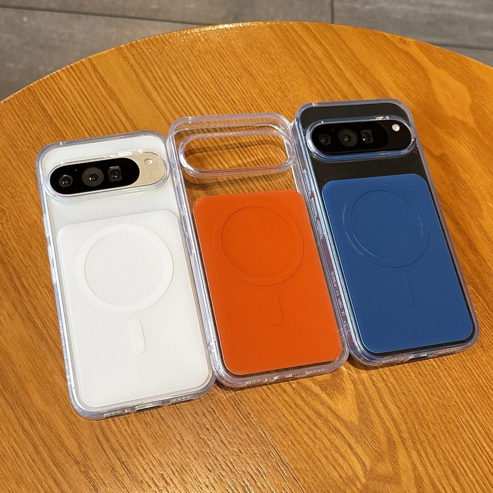 Тонкий прозрачный чехол для телефона Magsafe для Google Pixel 9 Pro XL 10 Pro XL 9A 9 10 Pro, беспроводной магнитный акриловый жесткий чехол из поликарбоната (art.: 3920daaced8f2) - 3920daaced8f2
