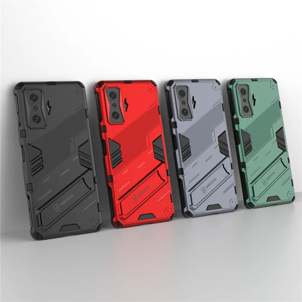 

For Xiaomi Poco F4GT Case Armor Cyber Shockproof Cover For Poco Poko Pocco Little F4GT F 4 GT 4GT F4 GT 5G Slim Stand Holder