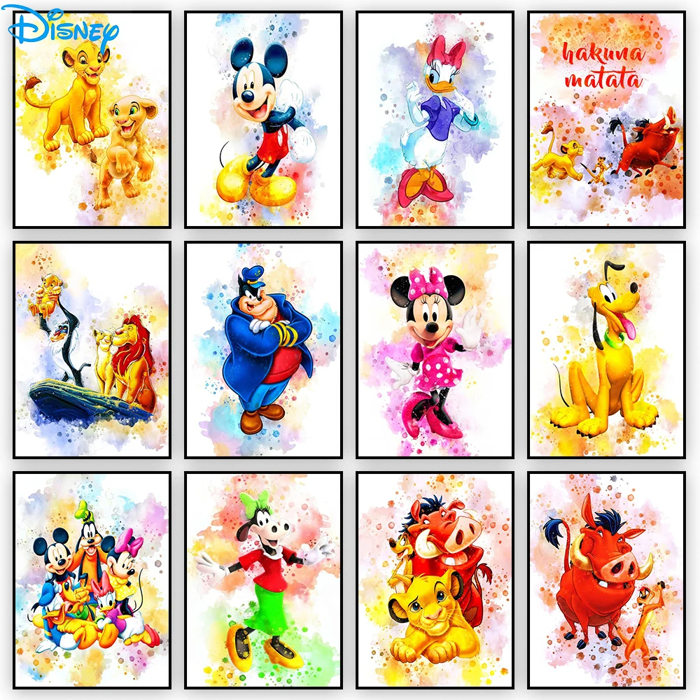 

Disney Cartoon Poster Mickey Canvas Painting Daisy Decoration Mural Kids Room Art Print Picture Modern Home Wall Decor Aesthetic