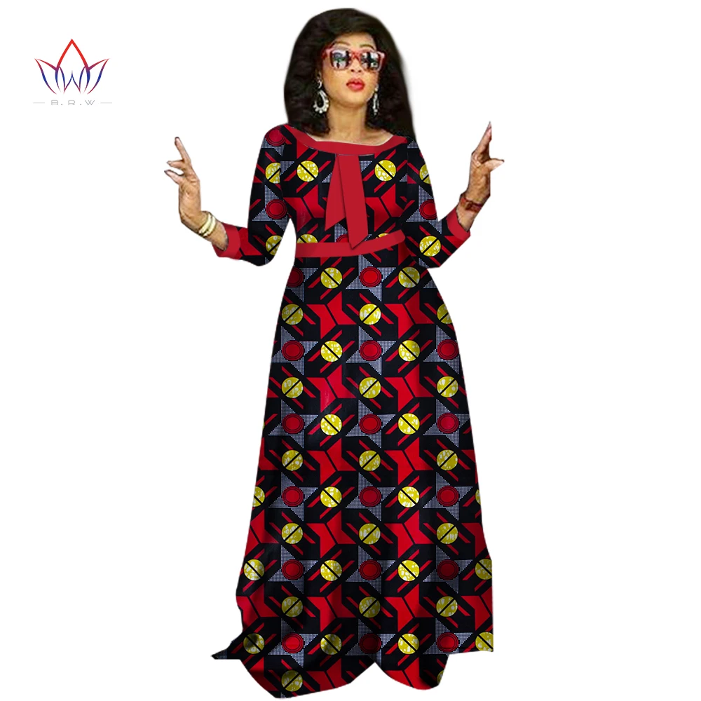 African dresses for women 2023 Traditional Fashion Design Dashiki Bazin Riche Long Robe Ankle-length Plus Size Outwear WY1236