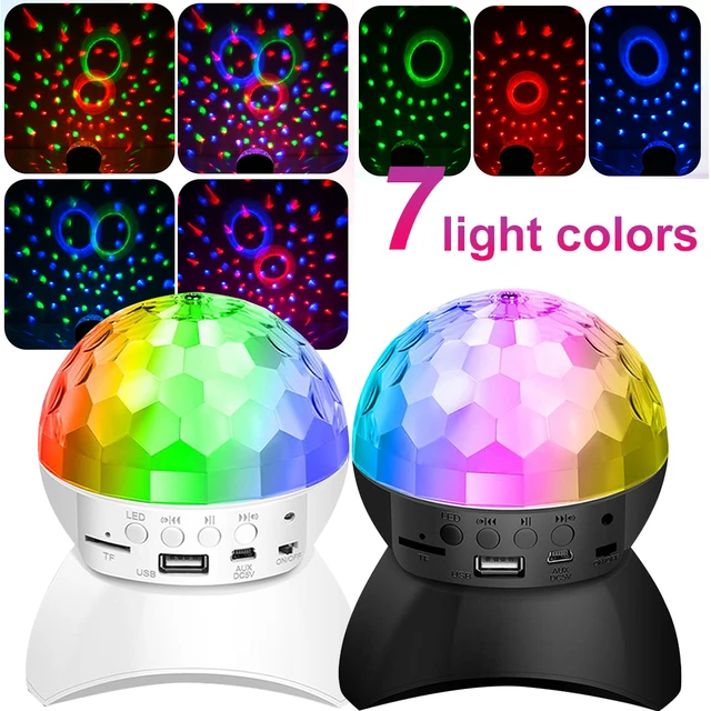 Rotating Disco Light Colorful LED Stage Light Speaker USB Charging RGB Laser Projector Lamp DJ Party Light for Home KTV Bar Xmas 1