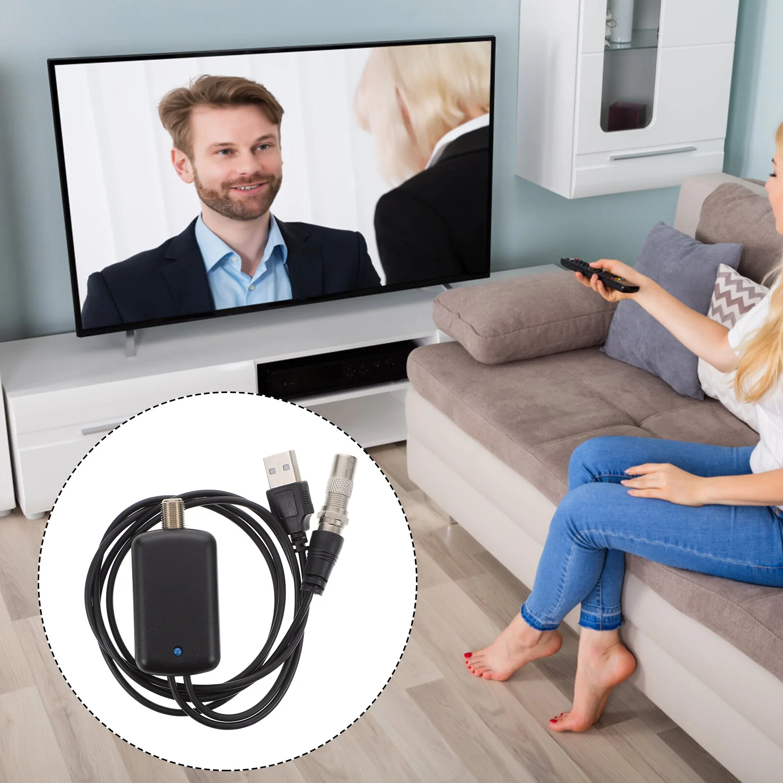 

Professional 50g HDTV Atenna Signal Booster Amplifier Antenna High Gain HDTV Low Noise Signal Booster Antenna Adapter with