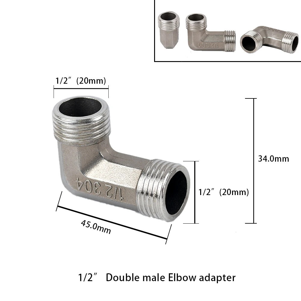

Тройник из нержавеющей стали 1/2" 3/4" BSP