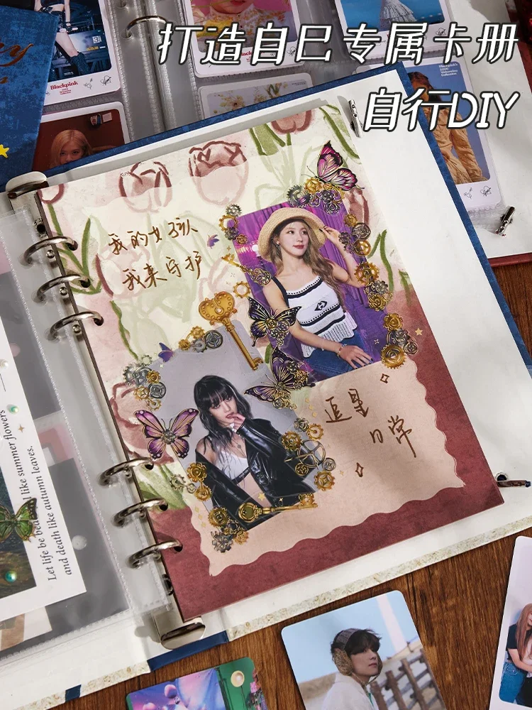 Папка для фотокарт формата А5 с бандажным галстуком 3 дюйма 4 сетки фотокарточки