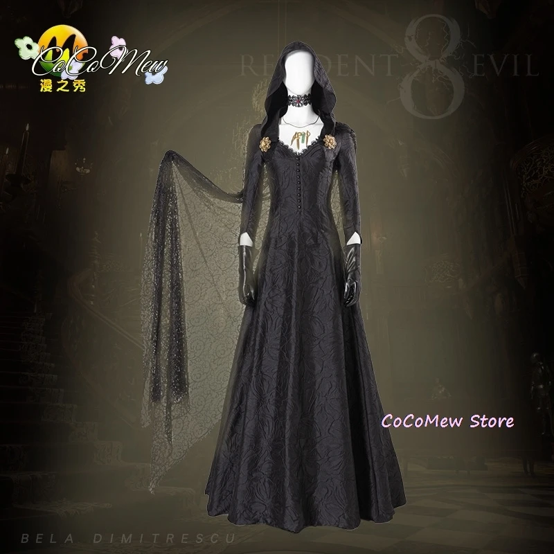 Костюм для косплея жемчужной леди вампира страшная ролевая накидка с капюшоном