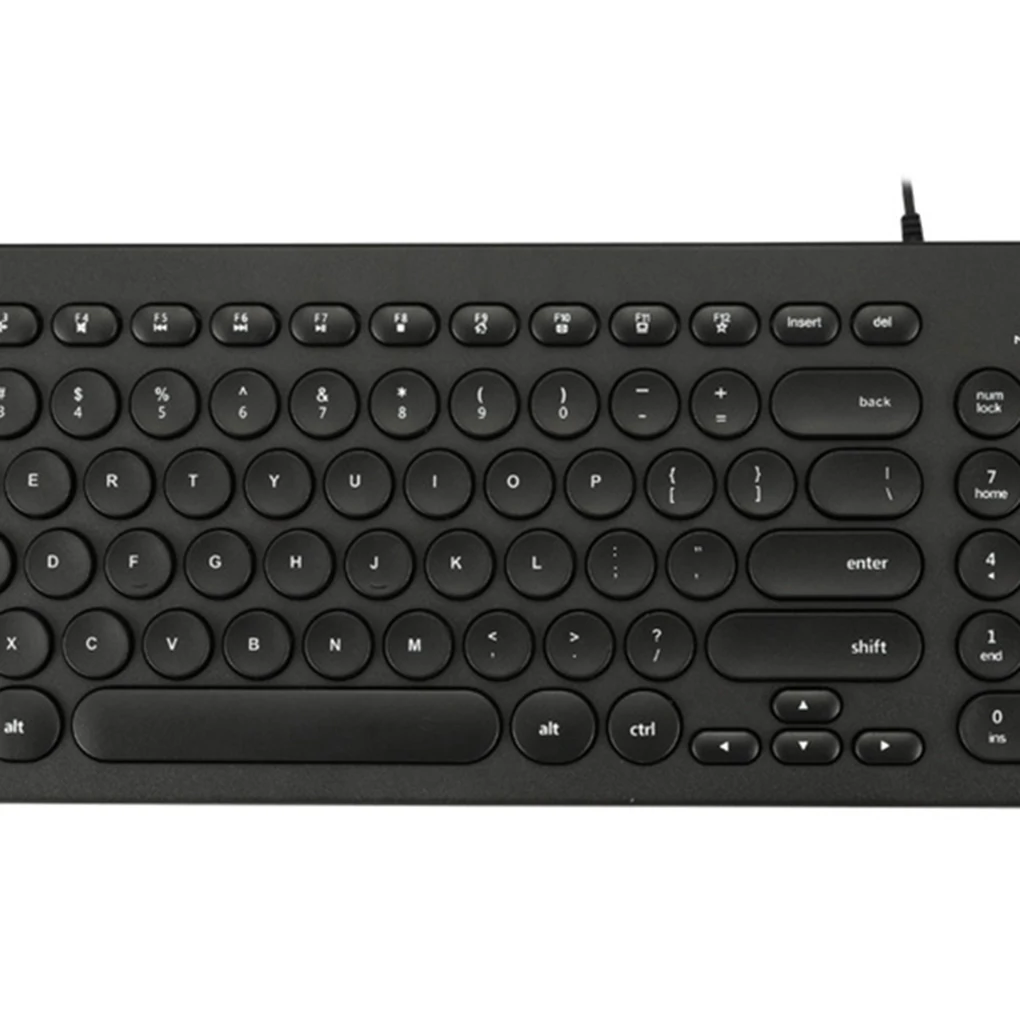 

D520 клавиатура 96 клавиш USB Проводная круглая Клавиатура для дома офиса компьютера ноутбука брызгозащищенная клавиатура