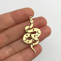 261224pcs brass snake charm snake pendant celestial snake charm serpent charm mystical charms for jewelry making supplies