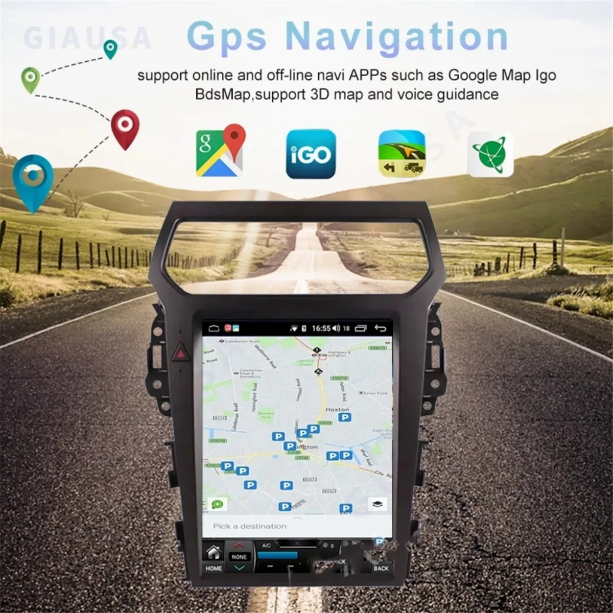 Автомобильный радиоприемник Tesla Android 12 для Ford Explorer 2014 2015 2016 2017 2018 2019 Carplay GPS 5G SIM