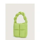 Стильная повседневная женская сумка на плечо с нейлоновой подкладкой, дизайнерская брендовая дамская сумочка, стеганая Хлопковая Сумка-тоут, зимний кошелек для покупок