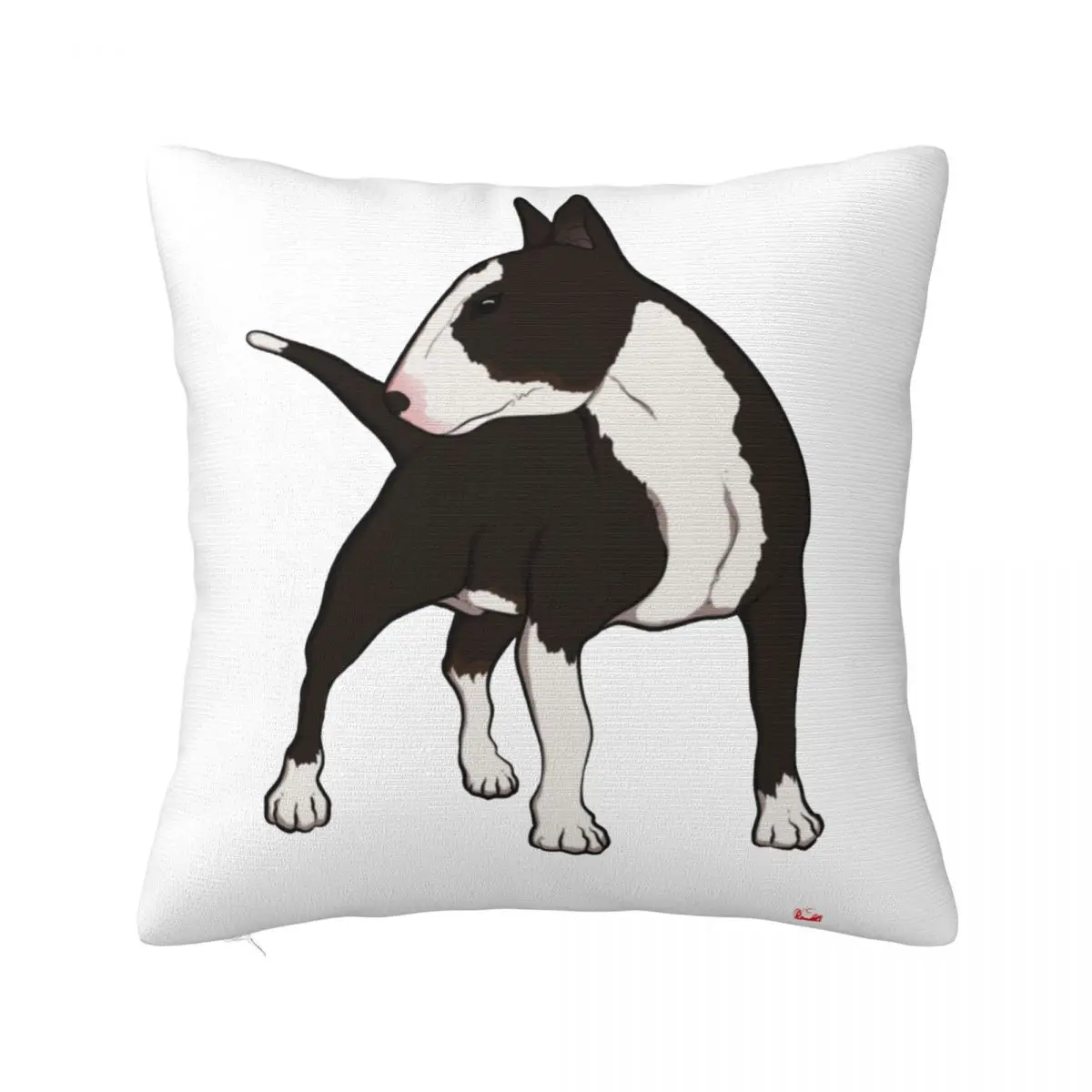 

Bull Terrier Pillow Case ENGLISH BULL TERRIER Decorative Polyester Pillowcase Travel Zipper Summer Cover