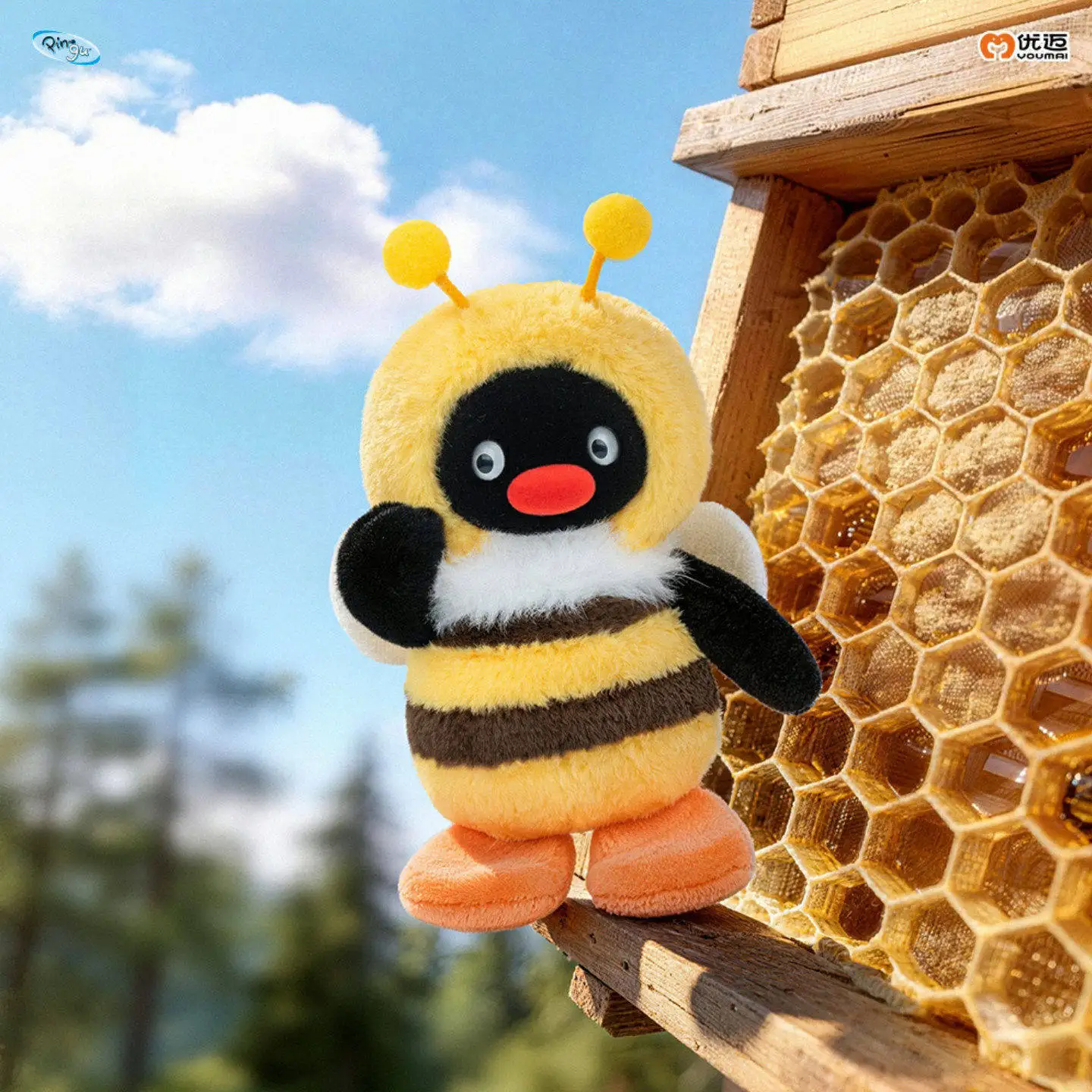 Фото Плюшевая фигурка-подвеска Pingu из серии «Насекомые» в слепой коробке, брелок, милая настольная декорация, игрушка-сюрприз, подарок №2