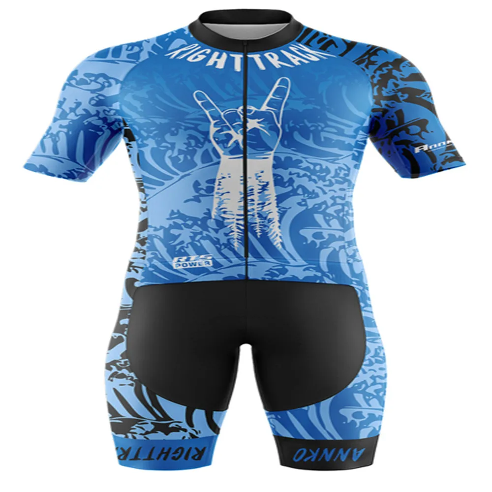 

2022 New Righttrack Triathlon Suit Licra Ciclismo Hombre Mtb Speedsuit Cycling Sets Thin Pad Running Swimming Bicycle Jumpsuit