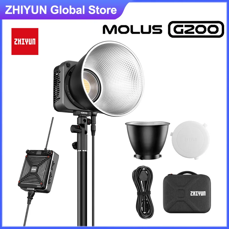 ZHIYUN MOLUS G200 200 Вт освещение для фотосъемки COB LED видеосвет Bluetooth управление