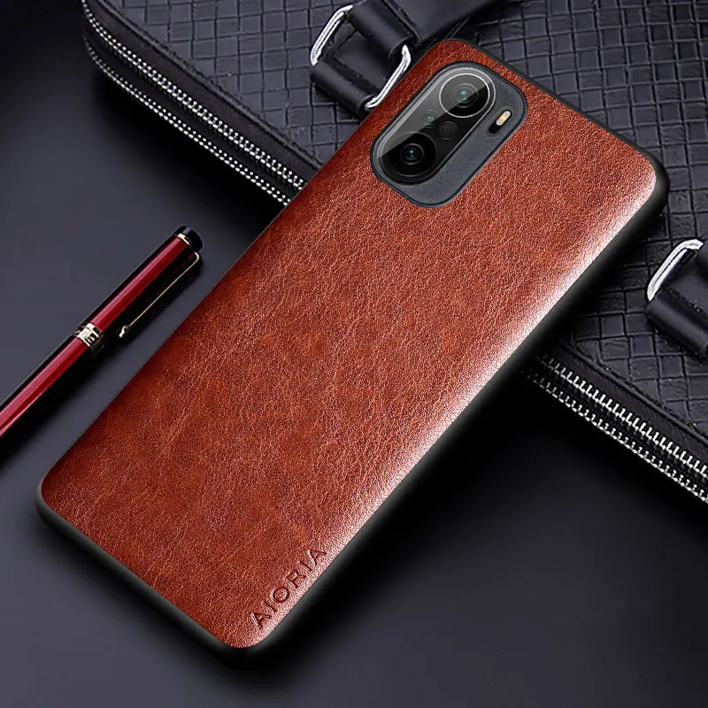 luxury pu leather case for xiaomi poco f3 coque with business solid color design phone cover for xiaomi poco f3 case funda capa free global shipping