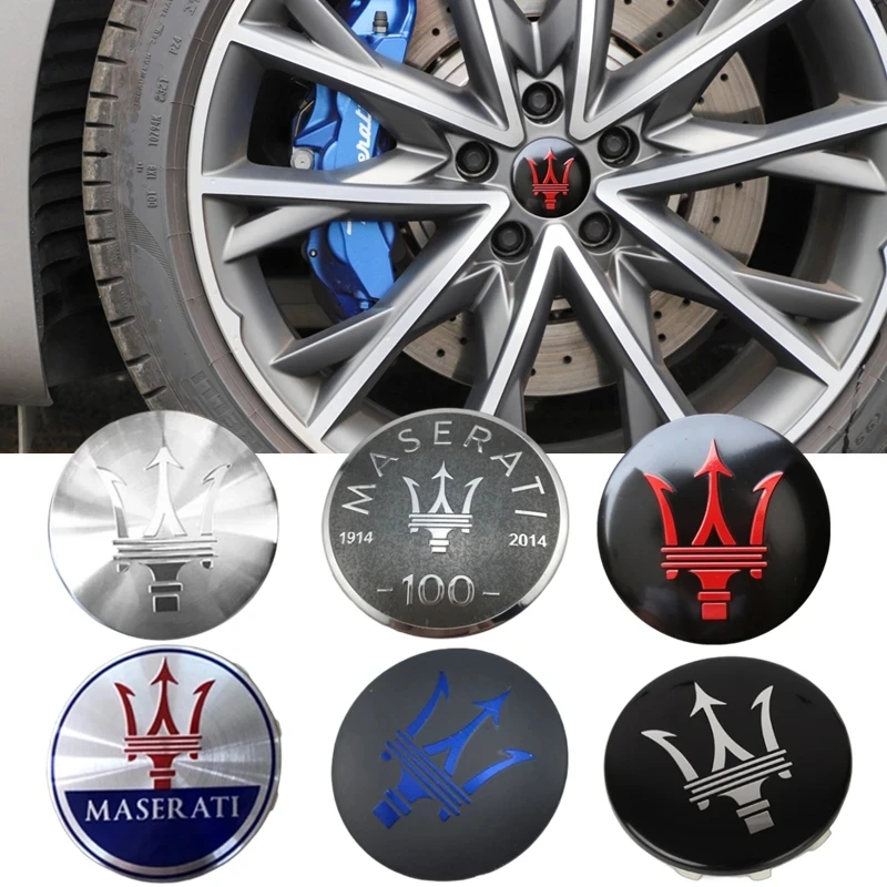 

4pcs/set 60mm Car Wheel Center Hub Caps Cover For Maserati Granturismo Levante Ghibli Gran GC Cabrio GT Quattroporte Coupe Acces