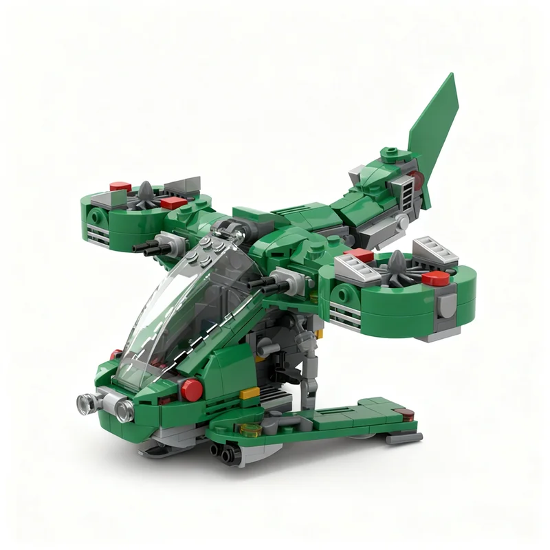 Фото 512 деталей MOC, модель Halo Hornet, строительные блоки, архитектурный конструктор, рождественский подарок, игрушка, DIY, образовательный набор, идея для 3D-поделок, художественная коллекция. №2