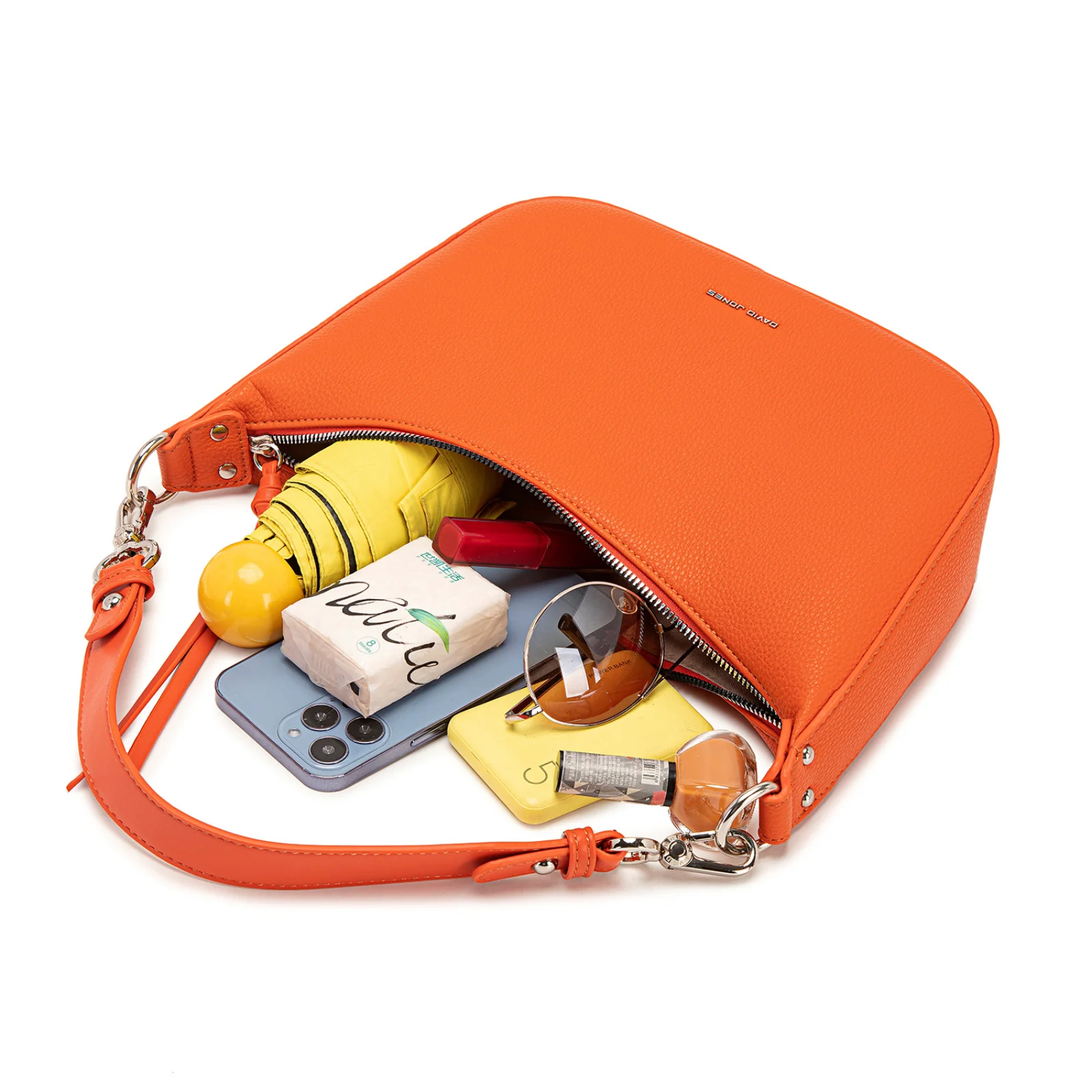 David Jones Fashion Vintage Women's Vintage Handbag Simple and Atmospheric PU Artificial Leather Daily Versatile Shoulder Bag