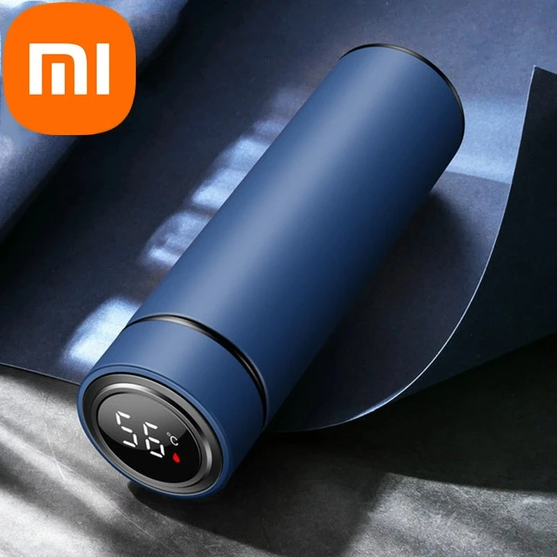 

Новая умная изоляционная чашка Xiaomi 500 мл, мини термобутылка, светодиодная чашка для воды, цифровой дисплей температуры из нержавеющей стали