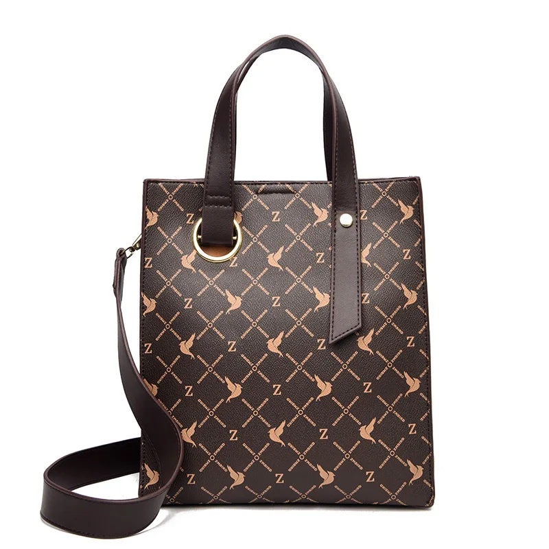 

Temperament ladies handbag commuter soft leather large capacity tote bag 2022 new style ladies shoulder messenger bag