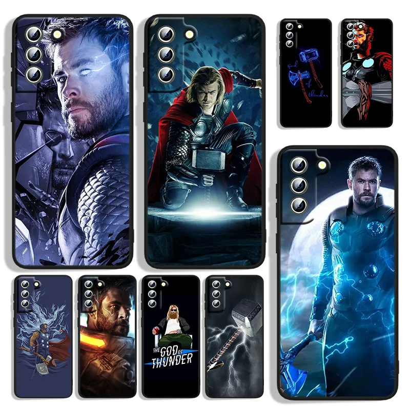 

Marvel Thor Phone Case For Samsung Galaxy S22 S21 S20 FE Ultra S10e S10 S9 S8 S7 Lite Plus Edge Black Funda Cover Coque