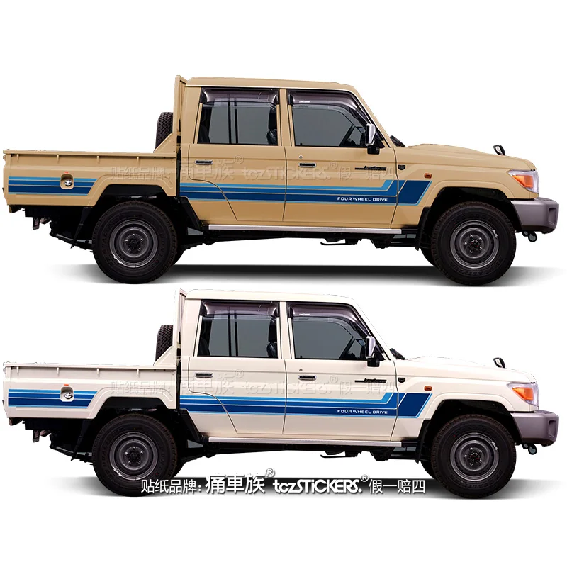 Фото Автомобильная наклейка для Toyota Land Cruiser LC79, пикап, индивидуальная внедорожная наклейка, внешний дизайн пленки №3
