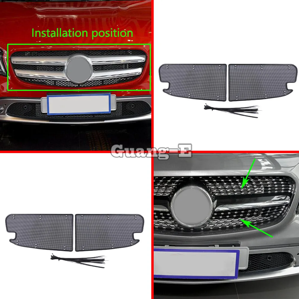 

For Mercedes Benz GLA 2015 2016 2017 2018 2019 Car Grille Grill Insect Prevention Net Trim Front Defend Insects Grid Cover Stick