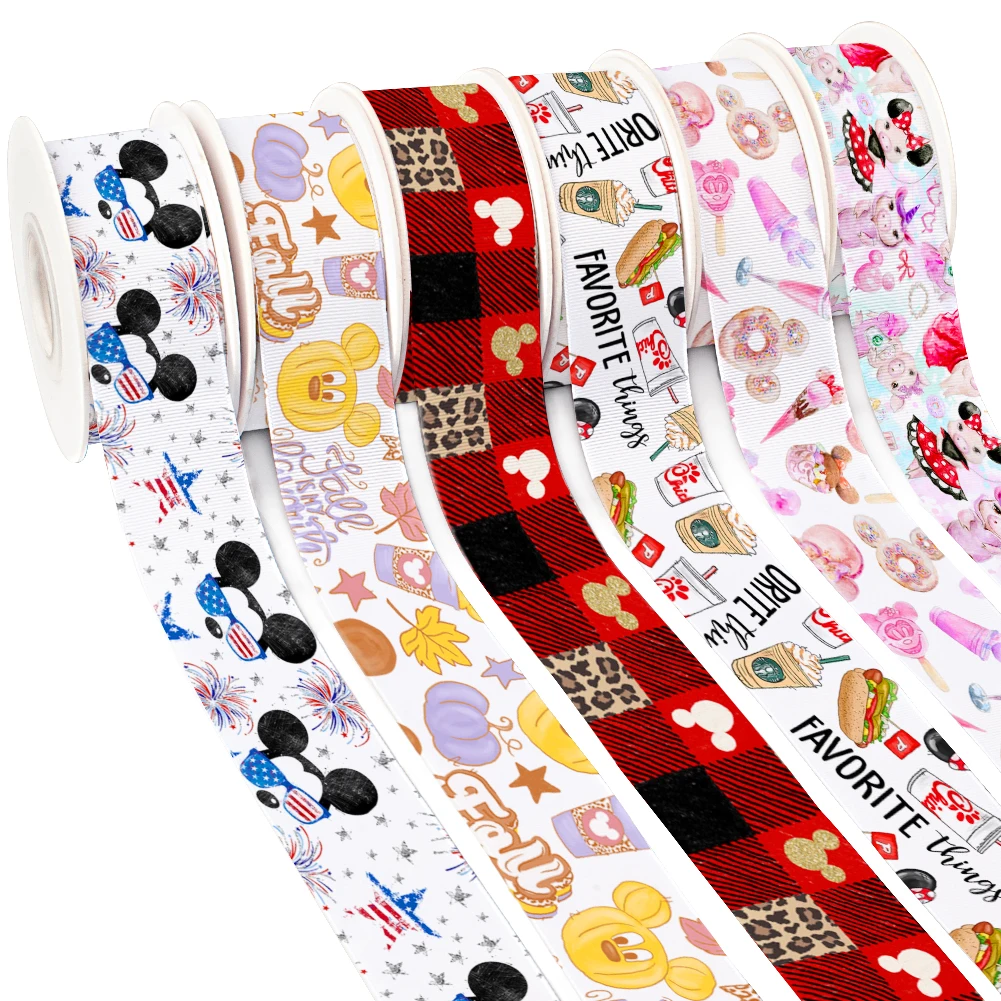 

10yards Disney Mickey Grosgrain / Satin Ribbon