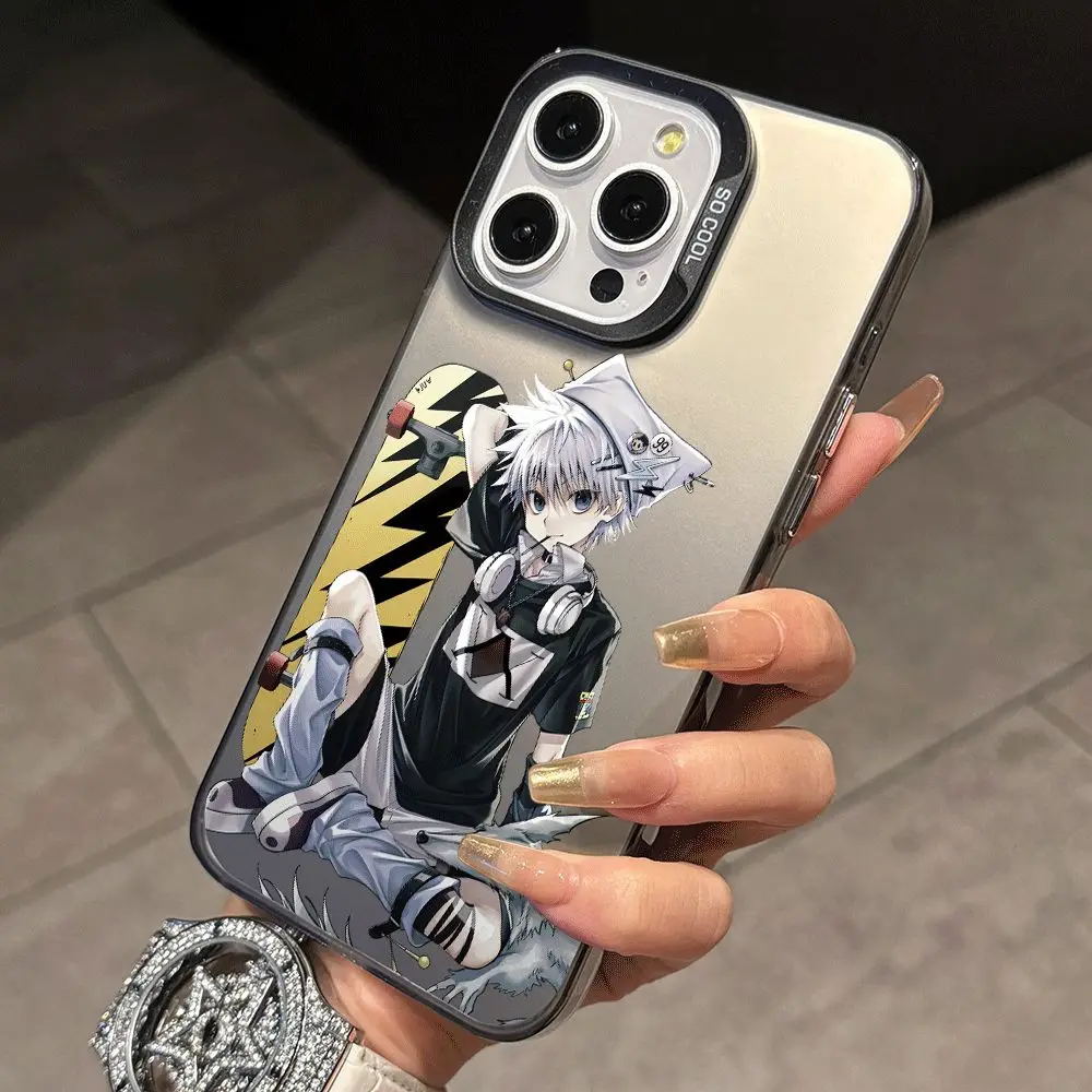 Фото Чехол для телефона HUNTER×HUNTER Killua для Samsung Galaxy A56 A55 A54 A53 A52 A26 A17 A16 A12 A07 A06 4G 5G, серебристый, жесткий чехол №4