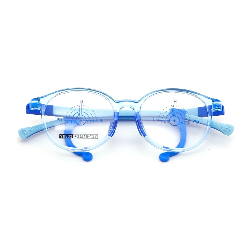 Очки для мальчиков и девочек 43-16-137 Tr90 регулируемый размер оправа очков с защитой