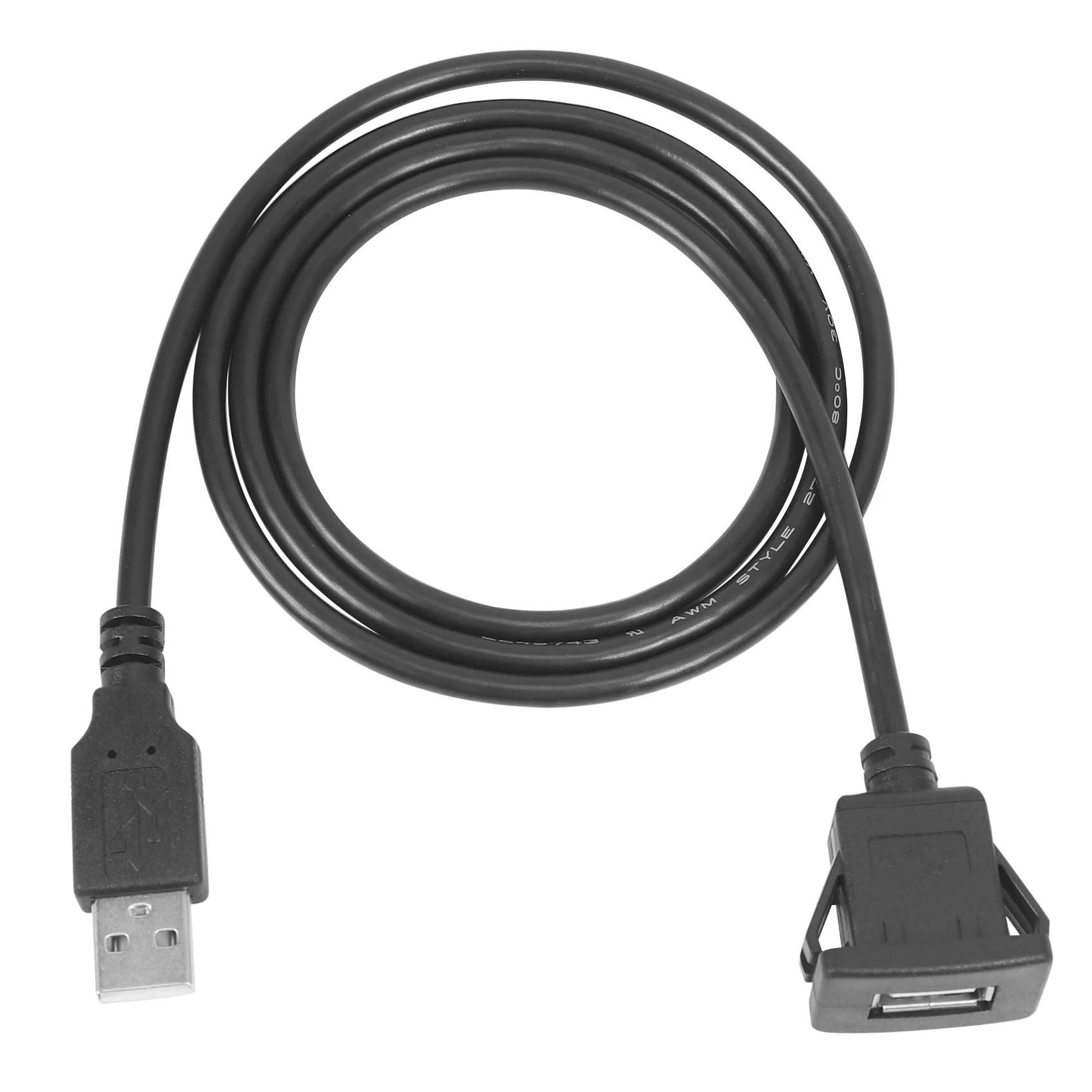 

Car Dash board Flush Mount USB Male to Female Socket Extension Panel Cable 1M