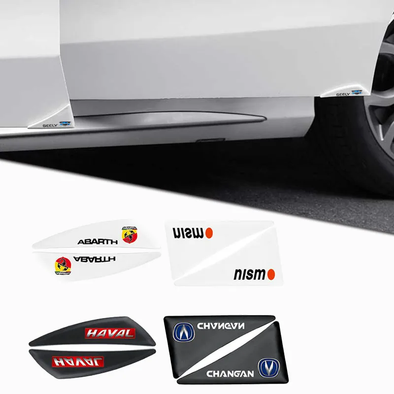 

4pcs Car Door Edge Protection Scratch Crash Bar Buffer Trim for Toyota Yaris Hilux Corolla Prius Avensis Emblem Accessories