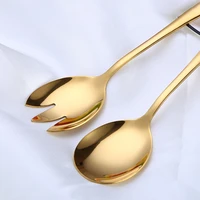 1pcs stainless steel salad spoon fork dessertspoon kitchen tableware ice cream tea coffee spoon kitchen gadgets
