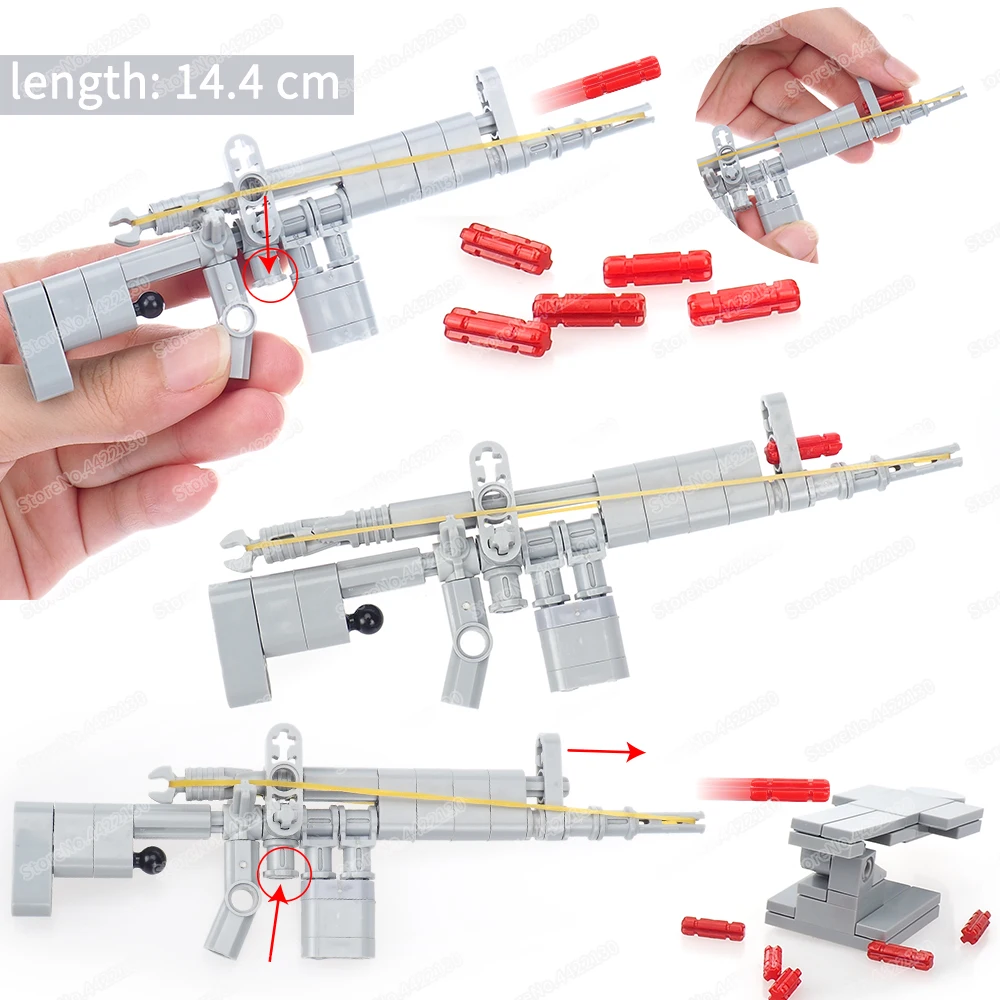 Мини-оружие искусственное оружие Резиновая лента выбросы 5 капсул сборная пуля