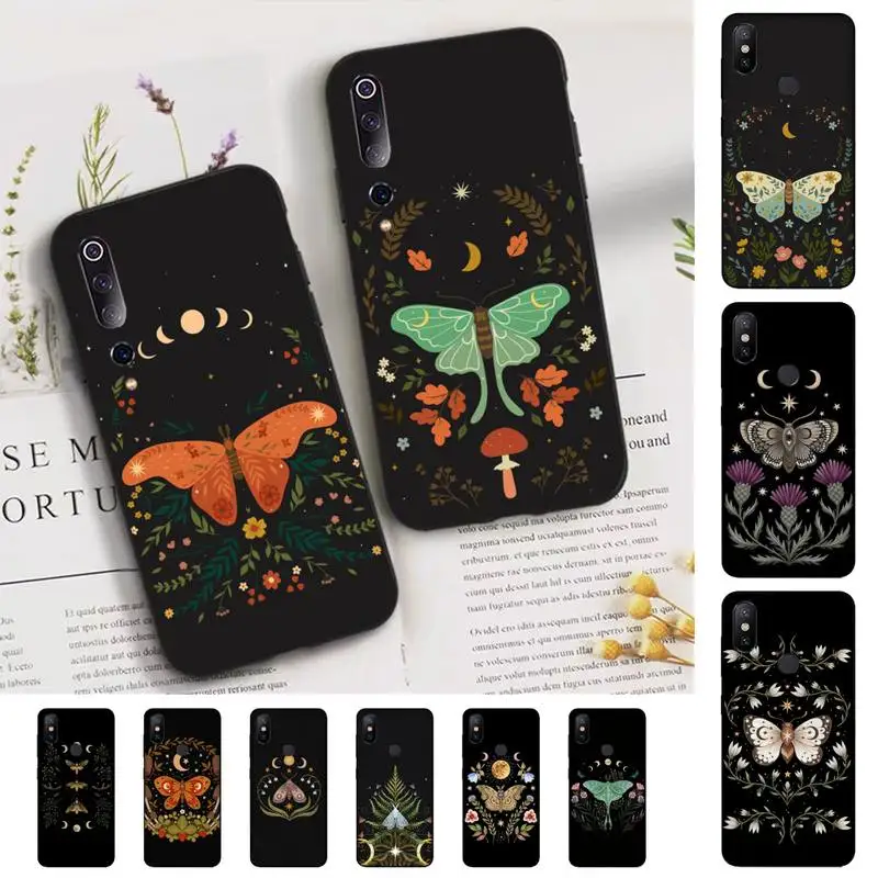

Forest Magical Moth Thistle Phone Case for Xiaomi mi 5 6 8 9 10 lite pro SE Mix 2s 3 F1 Max2 3