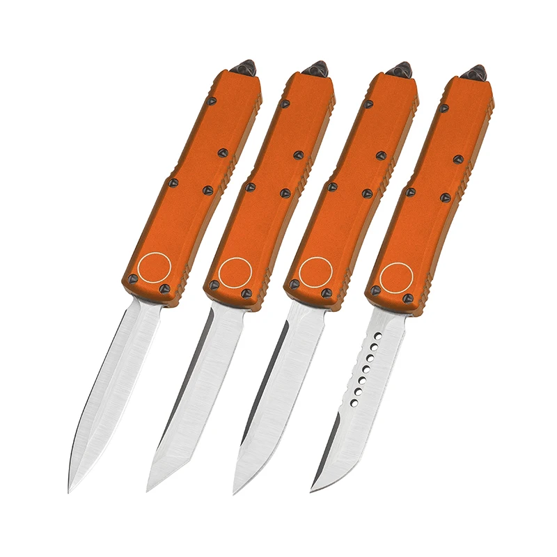 

High Quality UTX85 Multi Functional Knife Tactical Pocket EDC Custom Survival Tools D2 Blade Orange CNC Aluminum Handle SUZAKU